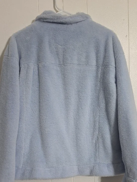 Chemistry Pastel Blue Plush Teddy Jacket - Picture 4 of 5